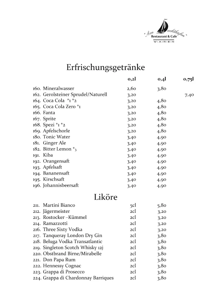 Menu_Restaurant & Cafe Am Yachthafen Waren_(Müritz)_image_1