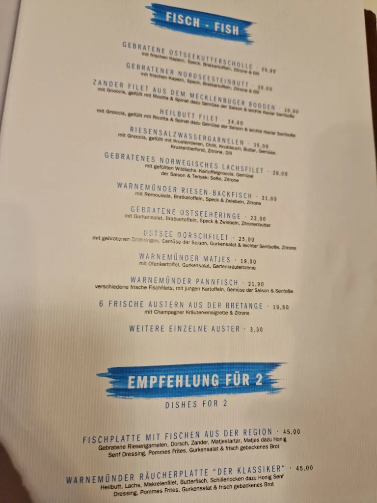 Menu_Stromgold Das Fischrestaurant Warnemünde_Rostock_immagine_1