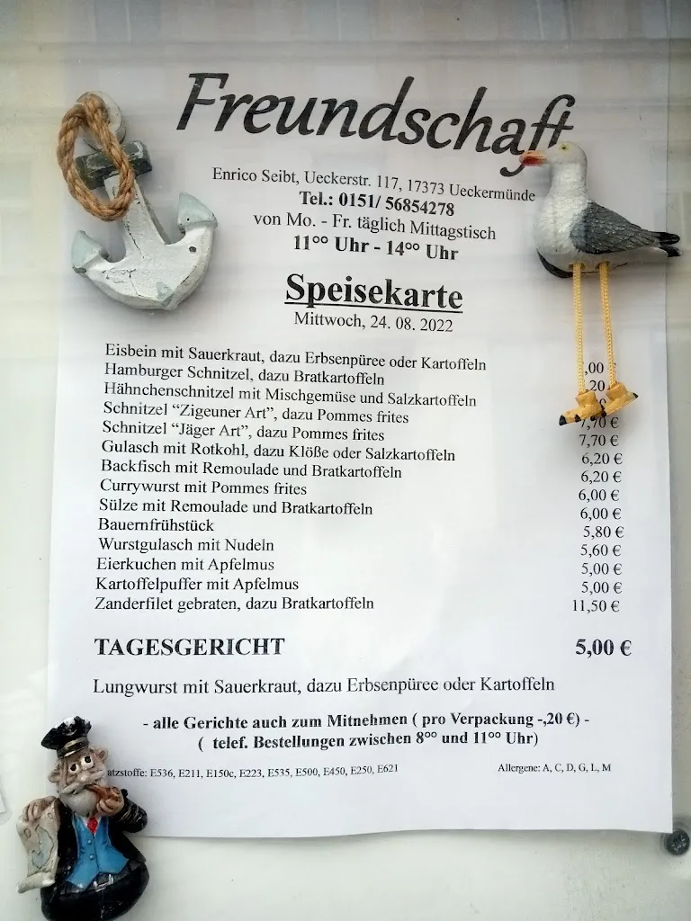 Menu_Sir Henry - Das Bistro-Boot im Hafen_Ueckermünde_image_1