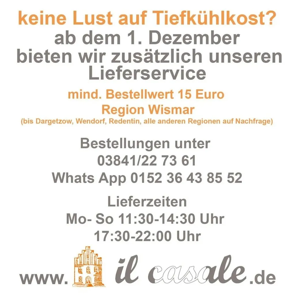 Menu_IL Casale | Italienisches Restaurant und Eiscafé im Zollhaus Wismar_Wismar_image_2