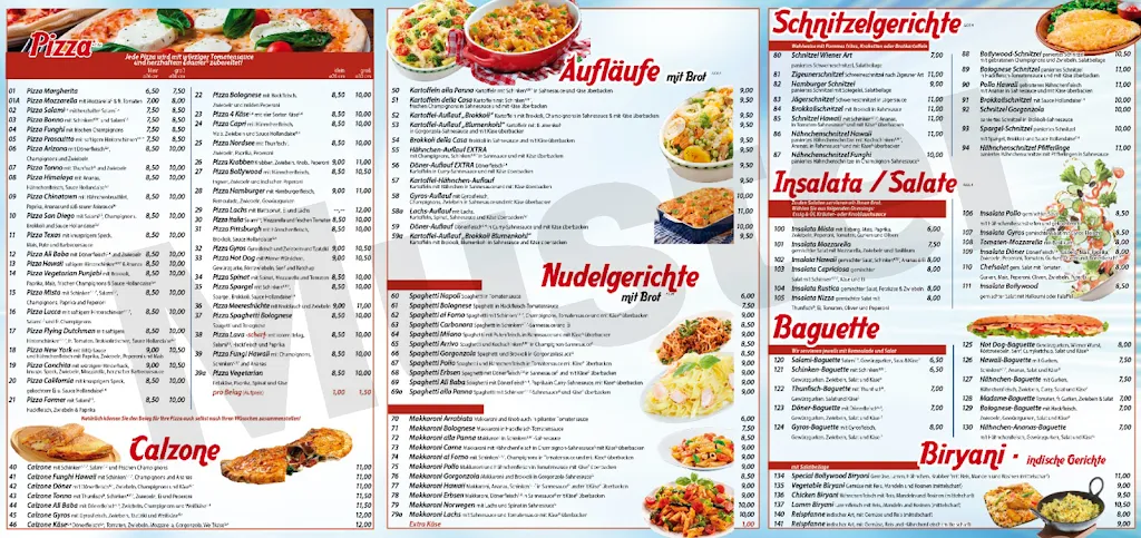 Menu_Bollywood Restaurant, Pizzeria Und Lieferservice_Wesenberg_imagen_1