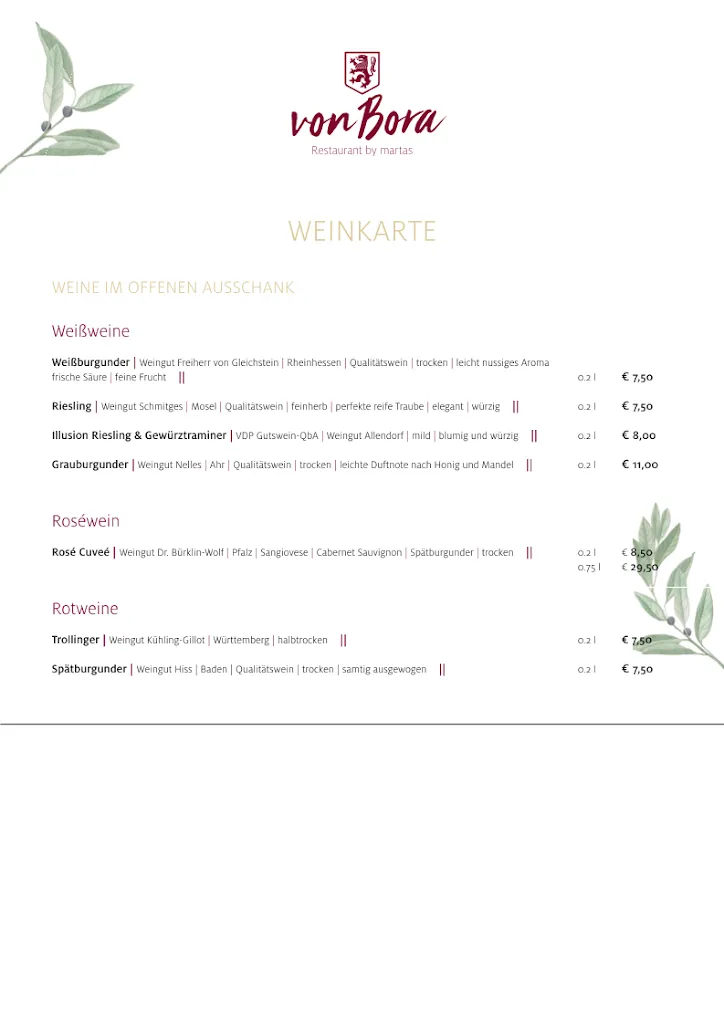 Menu_von Bora - Restaurant by martas_Wittenberg_image_3