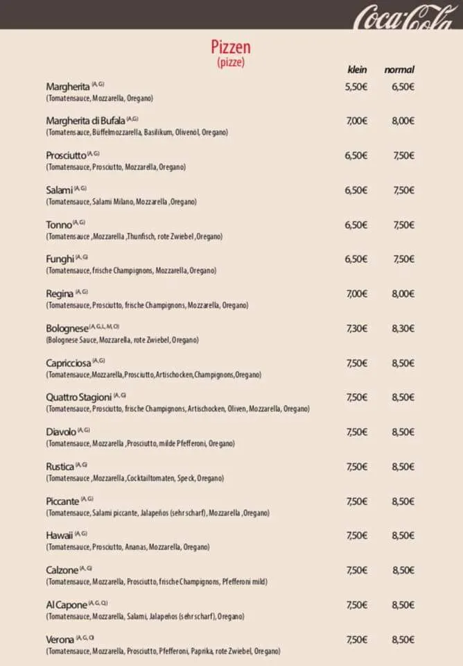 Menu_Pizzeria Stadtcafe Feldkirchen_Austria_image_1