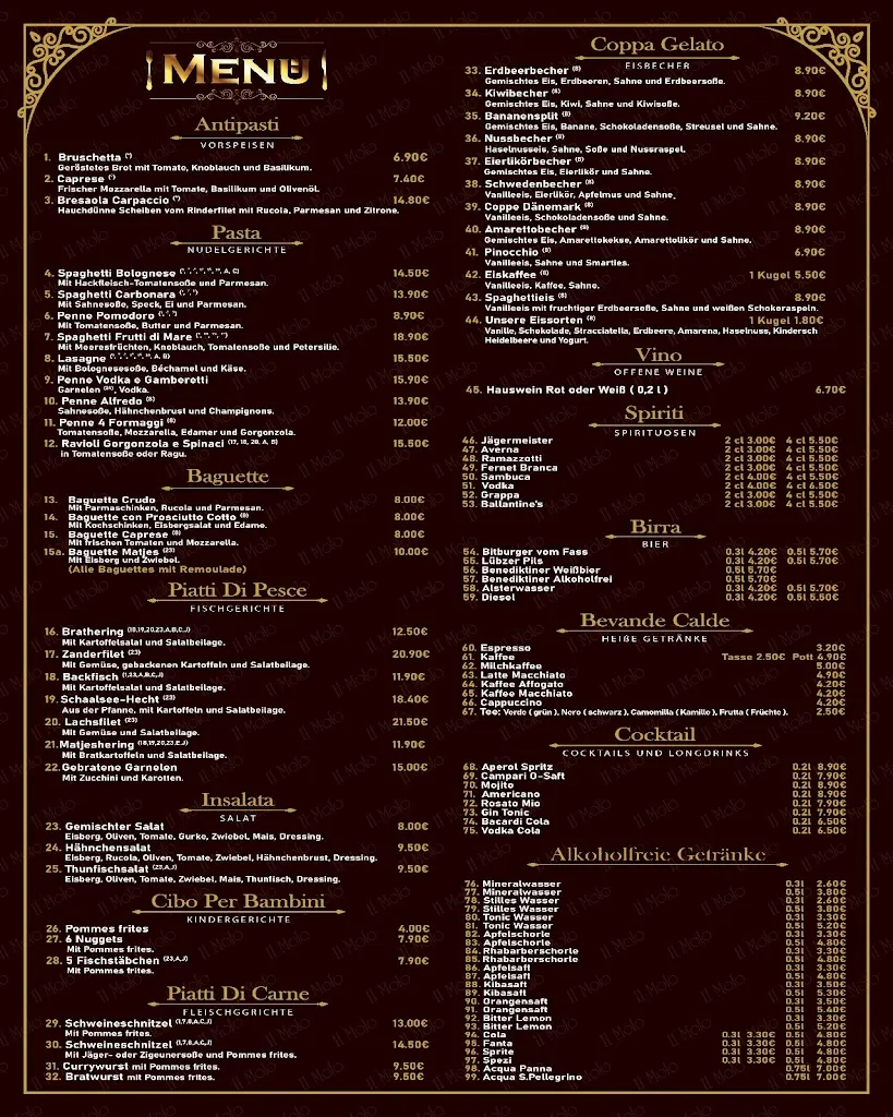Menu_Gaststätte IL Molo_Schaalsee_immagine_1
