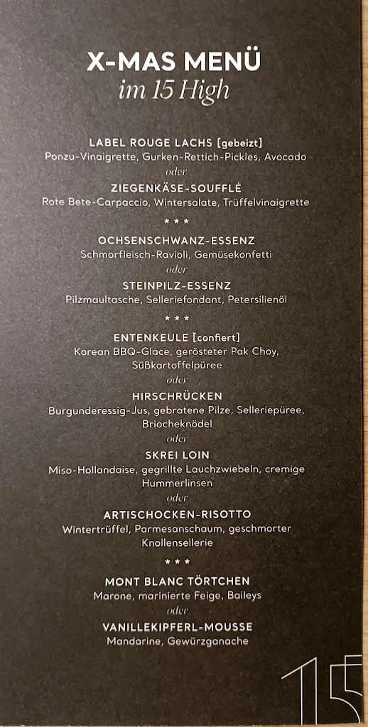 Menu_15 High Restaurant & Bar_Heidelberg_immagine_1