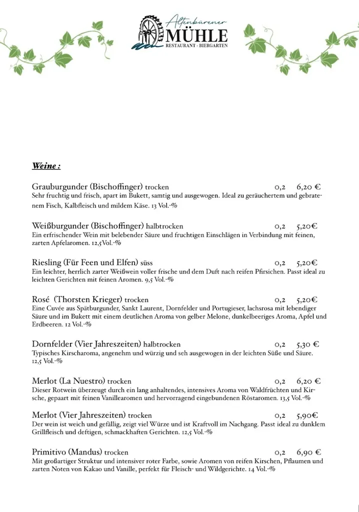 Menu_Altenbürener Mühle_Brilon_image_1