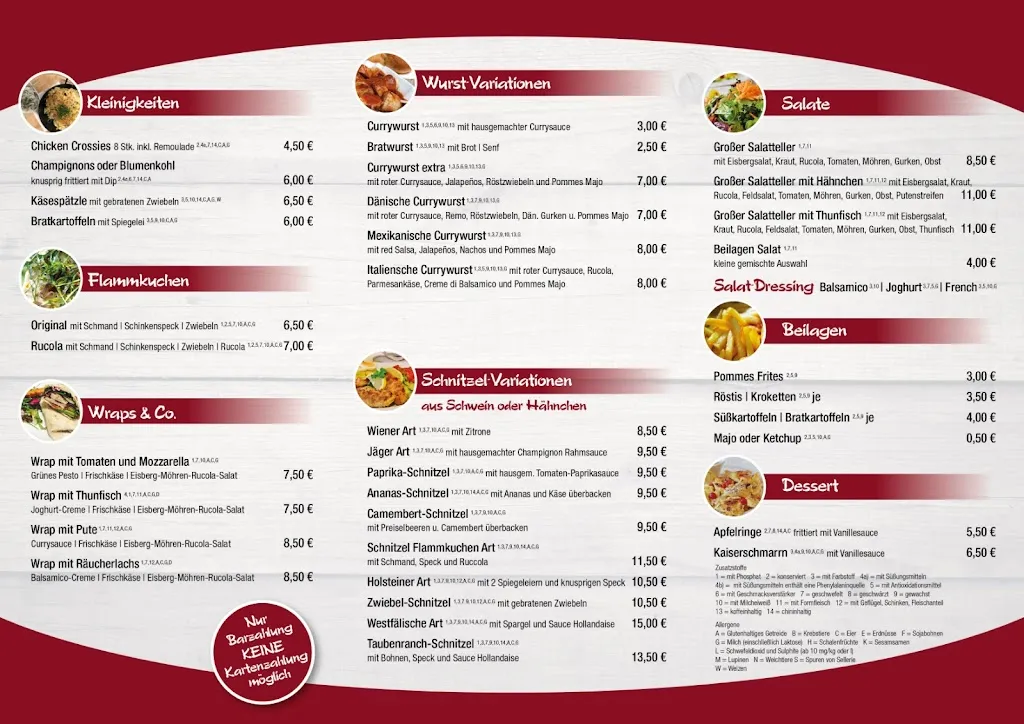 Menu_Gaststätte Tauben-Ranch bei Dorothee_Altenbeken_immagine_1