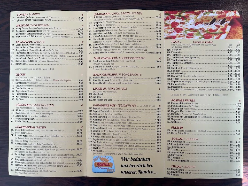 Menu_Royal Café Restaurant_Ahlen_immagine_2