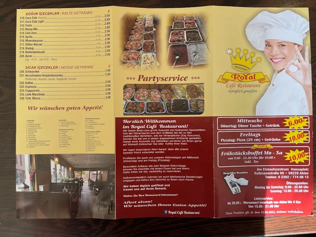 Menu_Royal Café Restaurant_Ahlen_immagine_3
