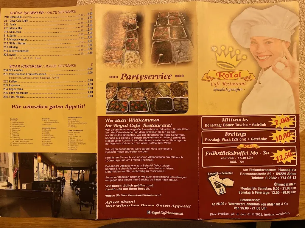 Menu_Royal Café Restaurant_Ahlen_immagine_4