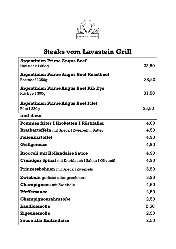 Menu_Gasthof Stermann | Biergarten_Altenberge_immagine_3