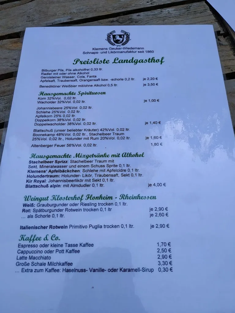 Menu_Klemens Geuker-Wiedemann | Landgasthof & Spirituosenmanufaktur_Altenberge_image_1