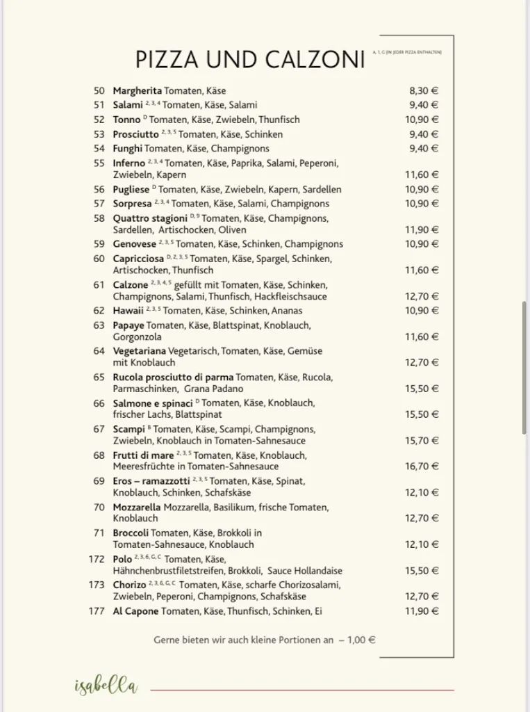 Menu_Isabella Ristorante & Hotel_Altenberge_image_2