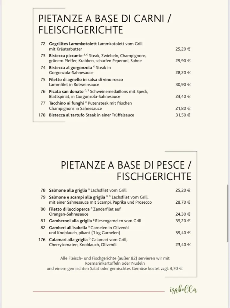 Menu_Isabella Ristorante & Hotel_Altenberge_image_4