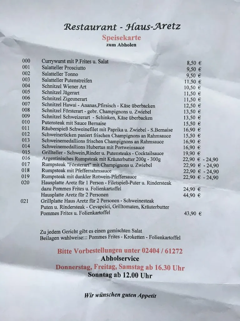 Menu_Haus Aretz_Alsdorf_image_1