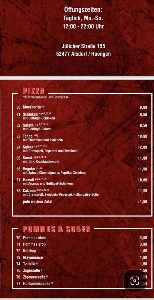 Menu_Sultan of döner_Alsdorf_immagine_3