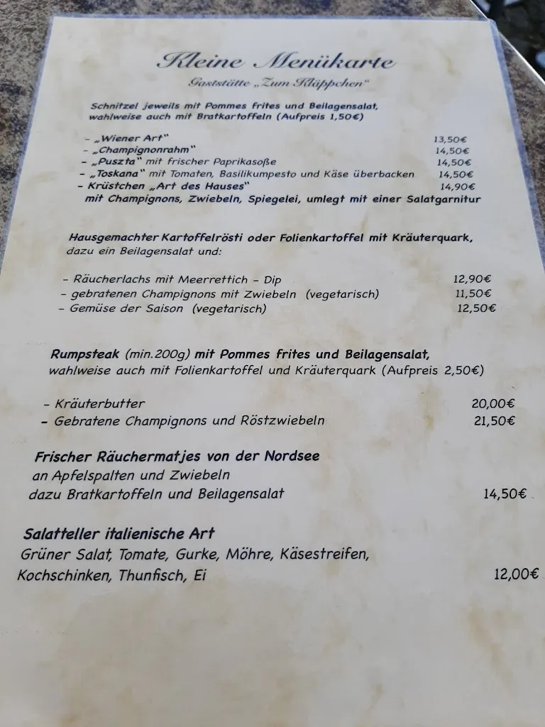 Menu_Gaststätte Zum Kläppchen_Attendorn_image_1