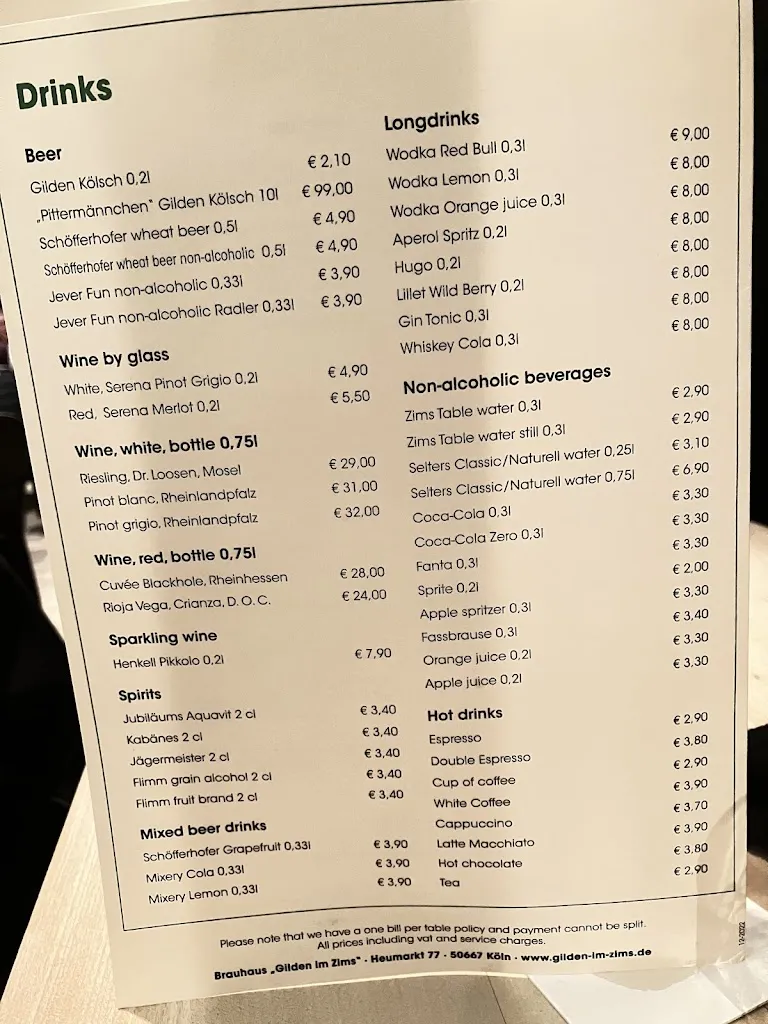 Menu_Gilden im Zims “Heimat kölscher Helden”_Köln_immagine_1