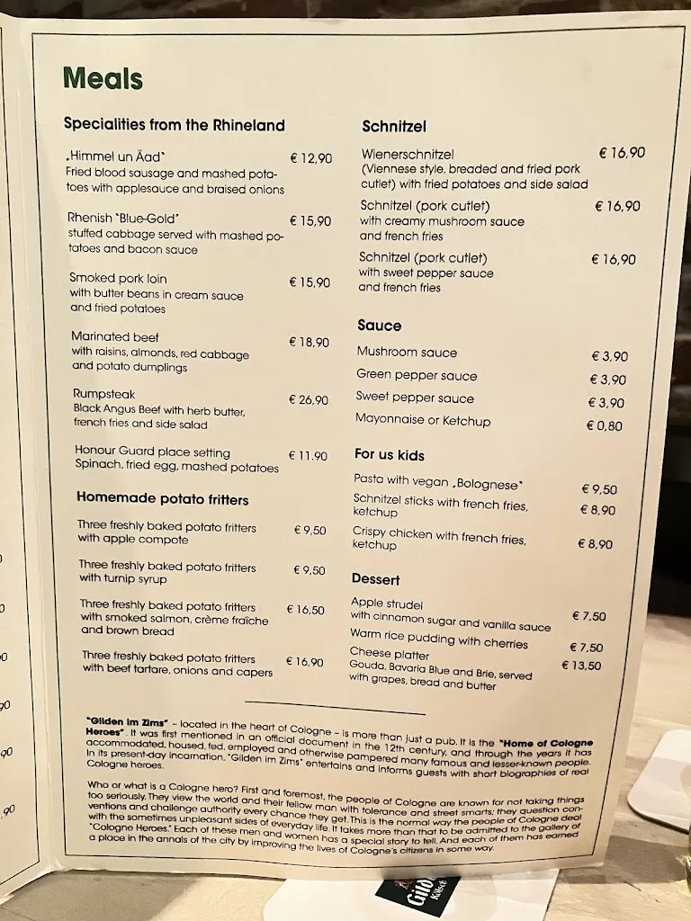 Menu_Gilden im Zims “Heimat kölscher Helden”_Köln_immagine_2