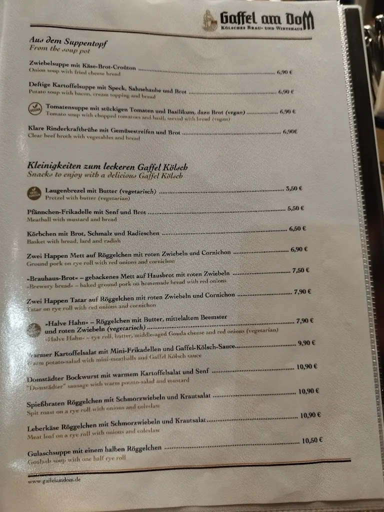 Menu_Gaffel am Dom - Brauhaus_Köln_immagine_4