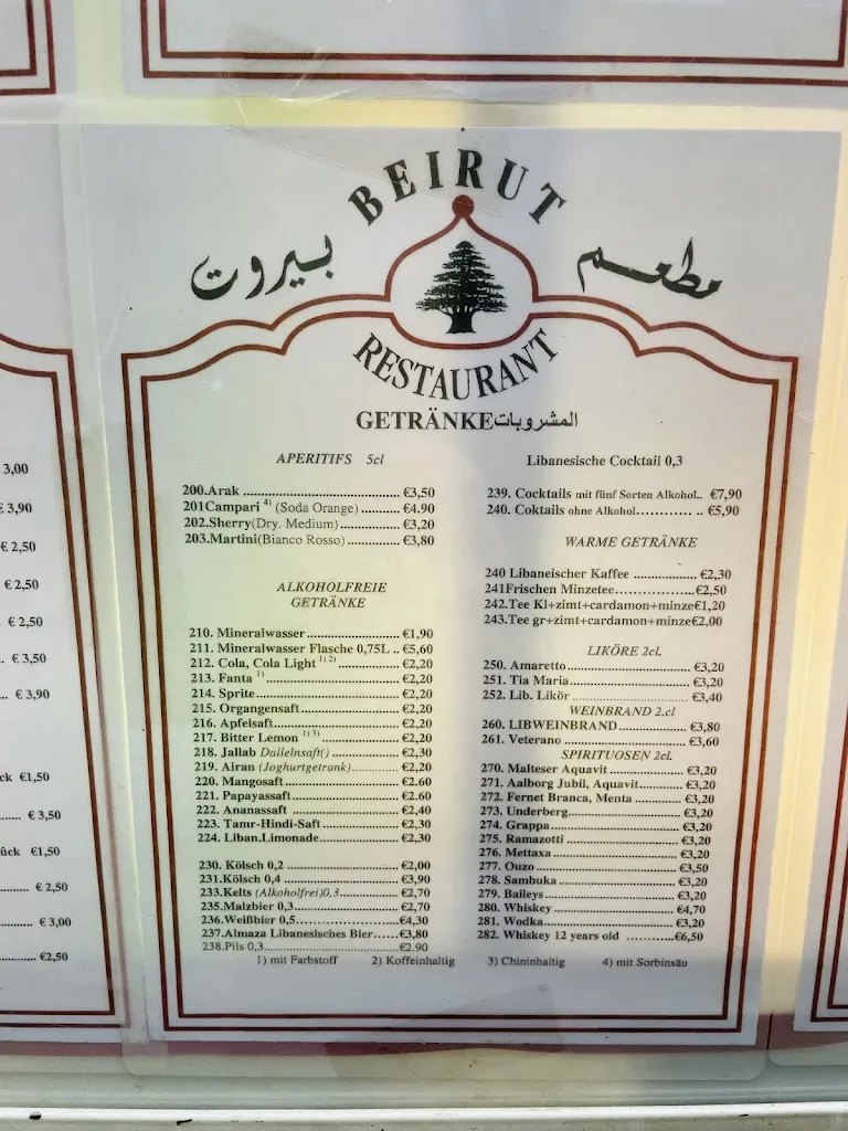 Menu_Beirut Restaurant_Köln_image_1