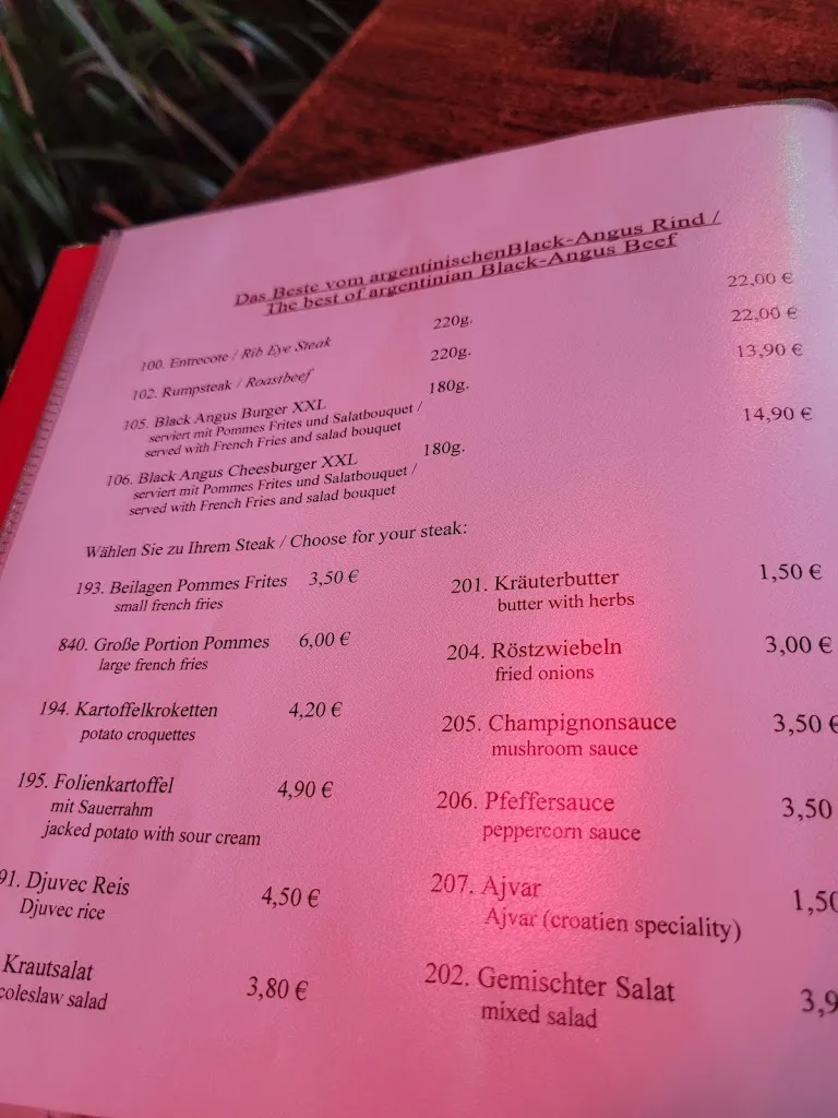 Menu_Kroatisches & Internationales Restaurant Slavia_Köln_image_1
