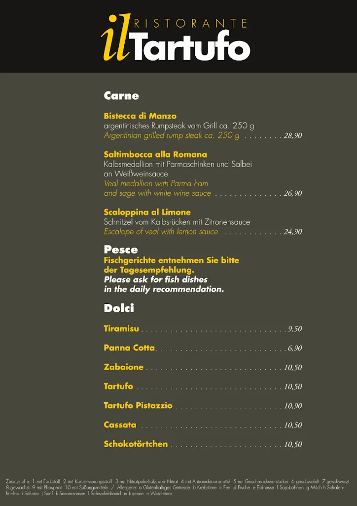 Menu_Ristorante il Tartufo_Köln_image_3