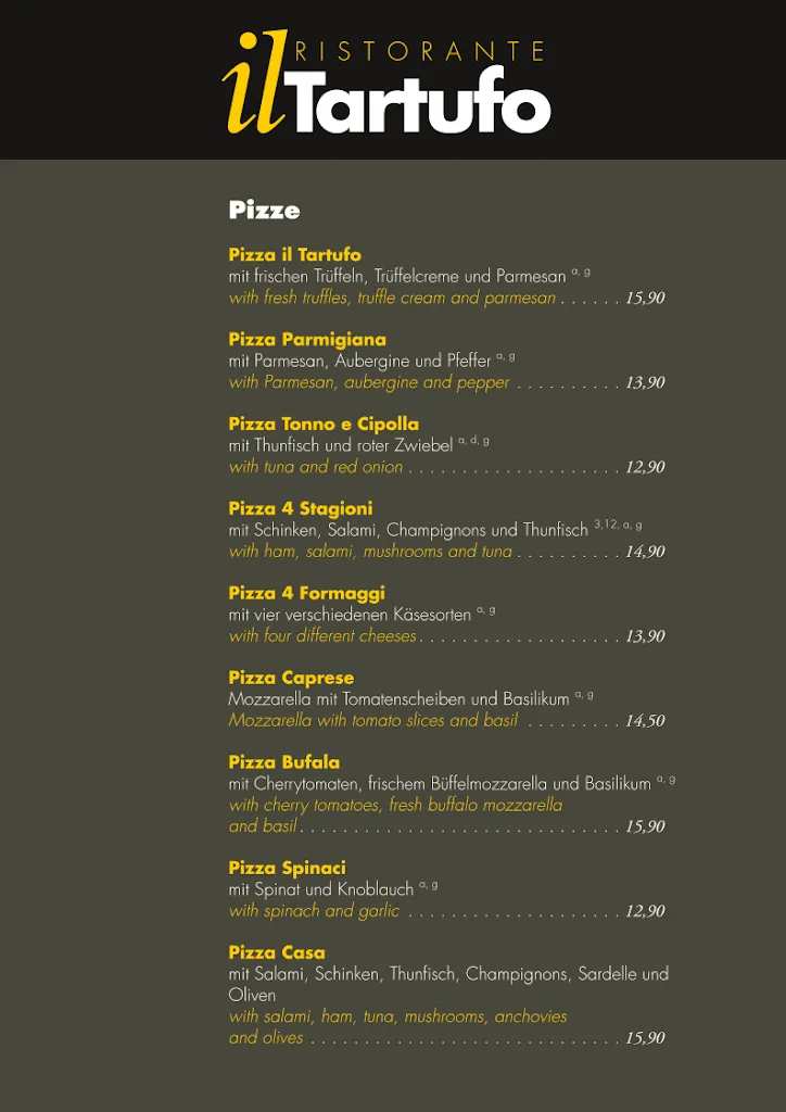 Menu_Ristorante il Tartufo_Köln_image_4