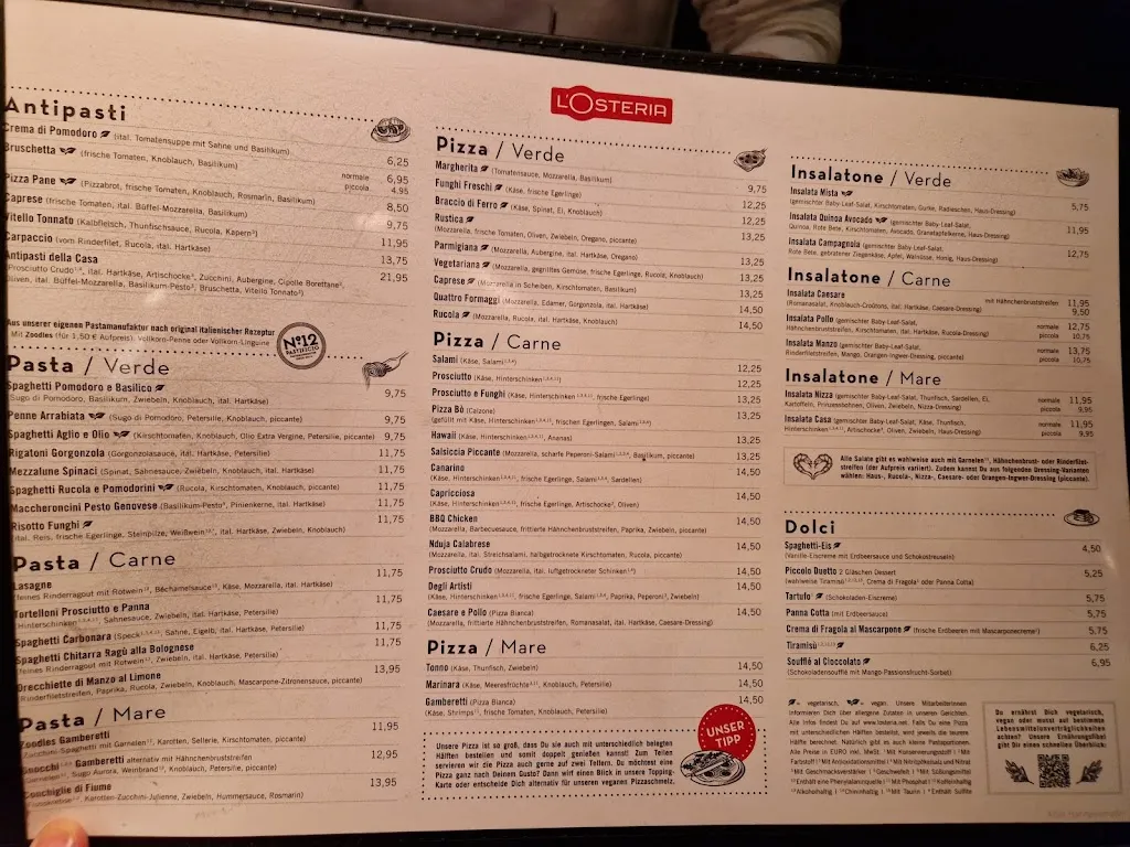 Menu_L'Osteria Köln Hahnenstraße_Köln_image_4