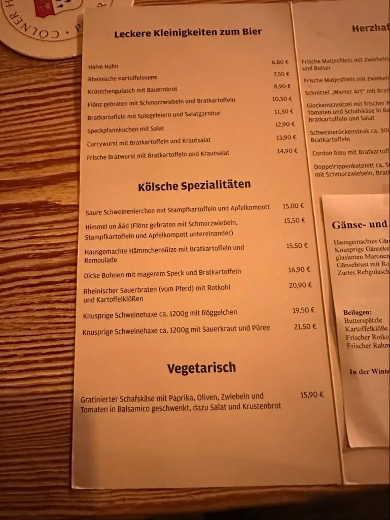 Menu_Kleine Glocke_Köln_immagine_2