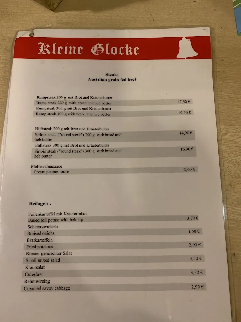 Menu_Kleine Glocke_Köln_immagine_4