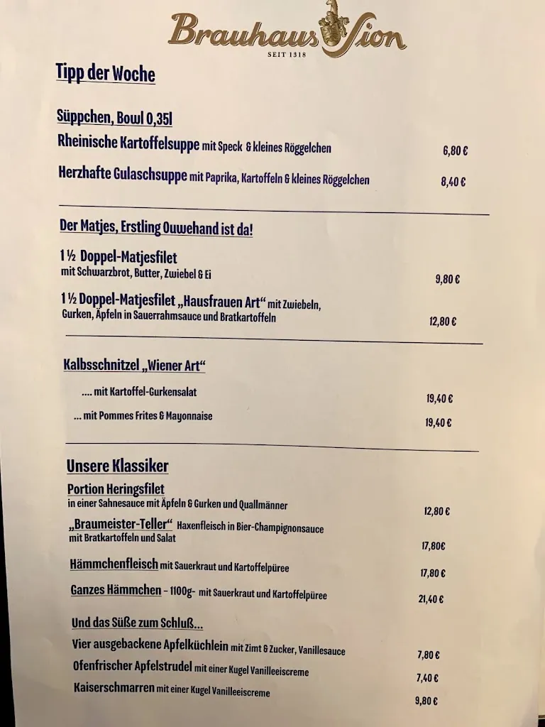 Menu_Brauhaus Sion_Köln_image_1
