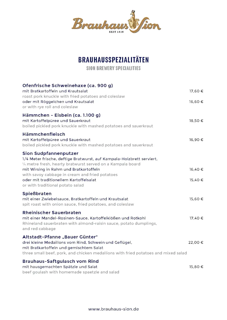Menu_Brauhaus Sion_Köln_image_3
