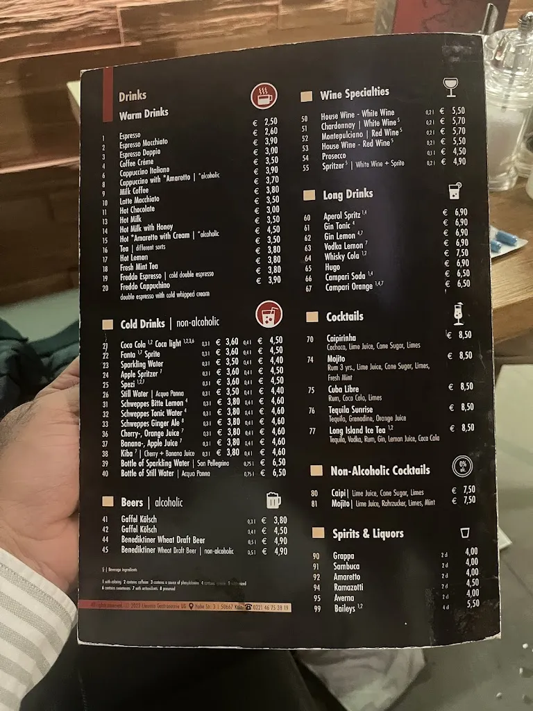Menu_La Piazza_Köln_image_2