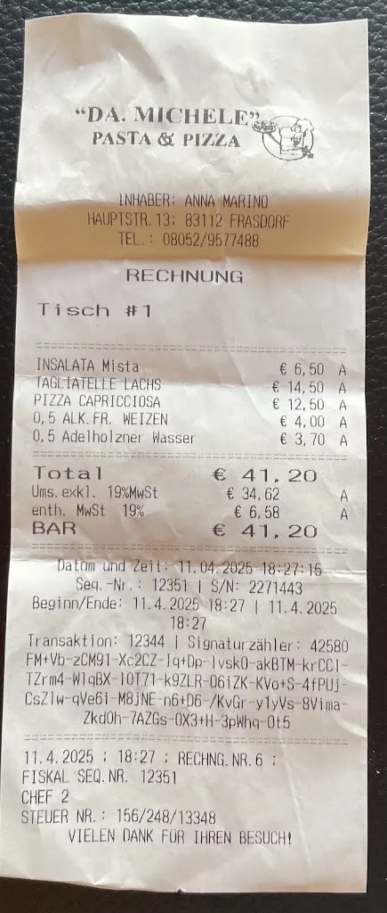 Jock_Da Michele Ristorante Pizzeria_Frasdorf_Bewertung