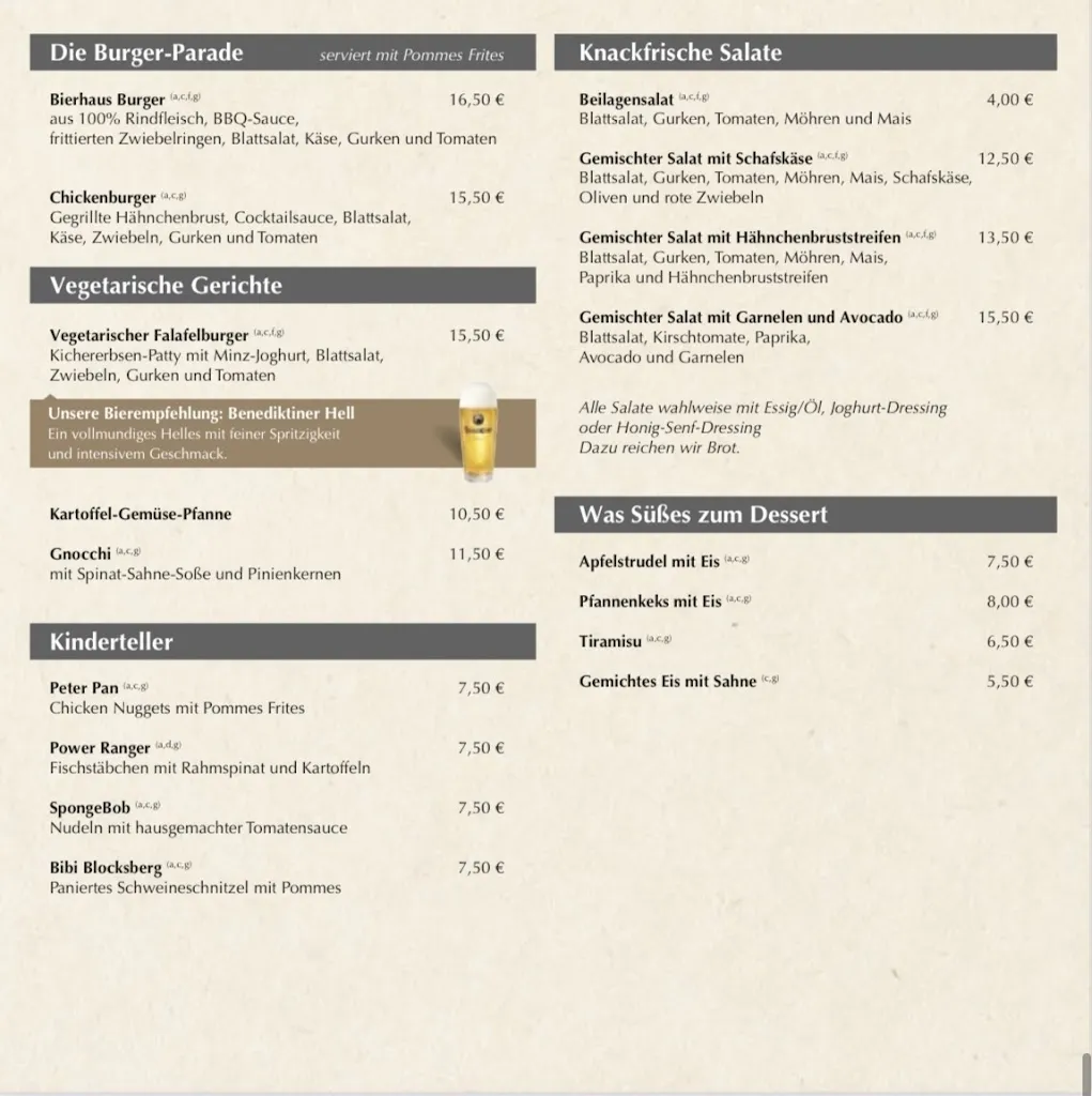 Menu_Bitburger Bierhaus_Münstereifel_immagine_3