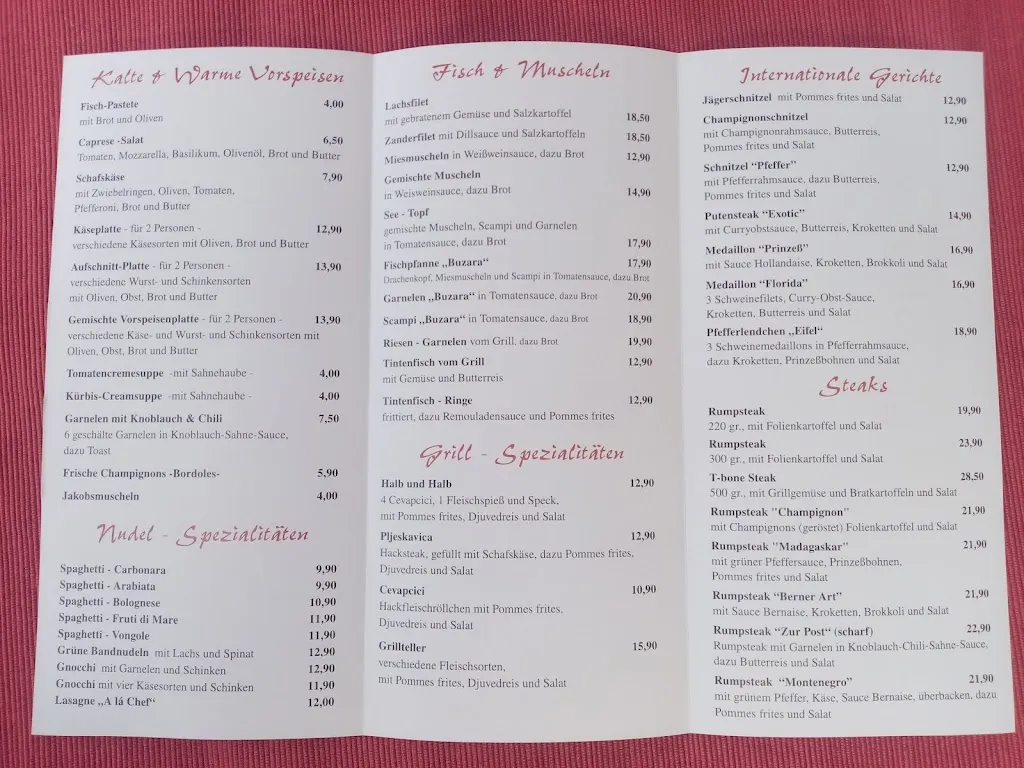 Menu_Gaststätte Zur Post_Münstereifel_immagine_3