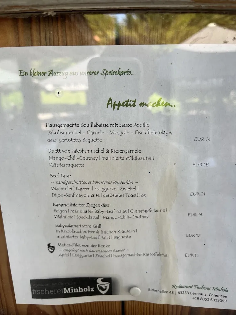 Menu_Restaurant Fischerei Minholz_Chiemsee_immagine_3