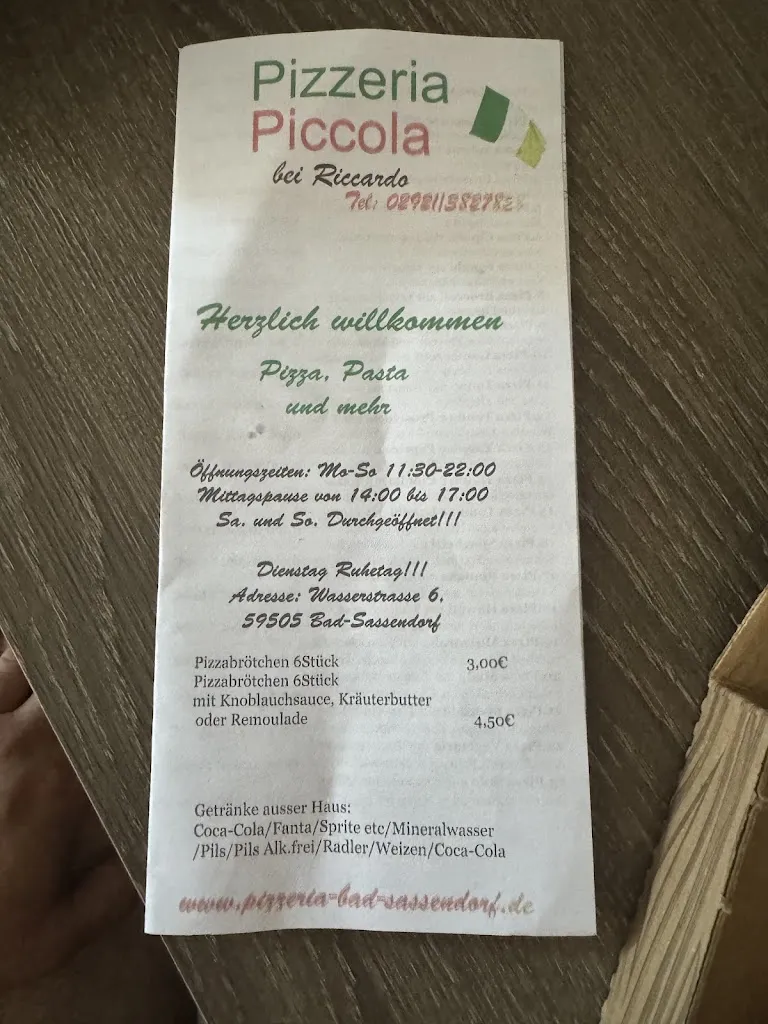 Menu_Pizzeria Piccola_Sassendorf_image_1