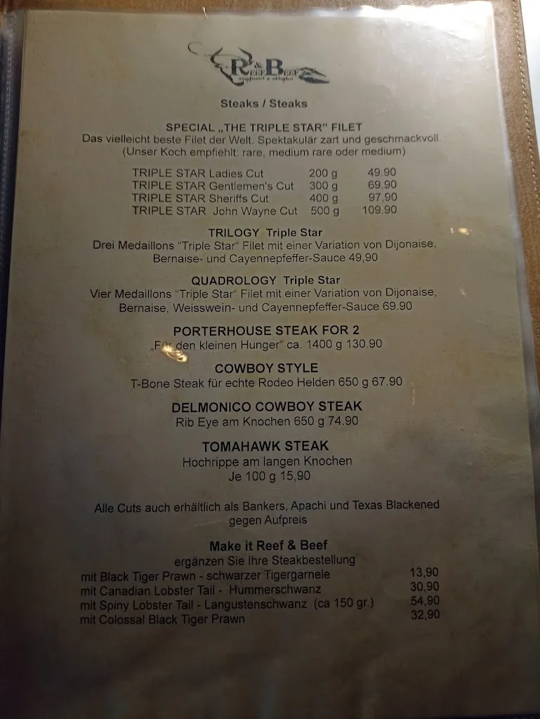 Menu_Reef and Beef Köln_Köln_image_1