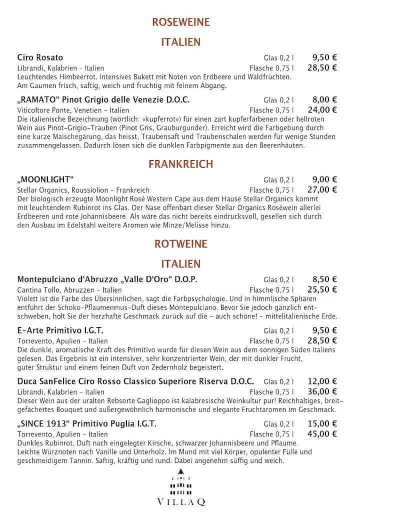 Menü_Villa Q - Restaurant und Bar für Bad Oeynhausen_Oeynhausen_Bild_4