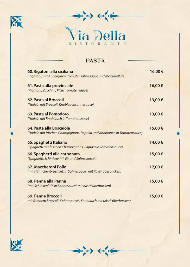 Menu_Via Della Ristorante_Oeynhausen_image_1
