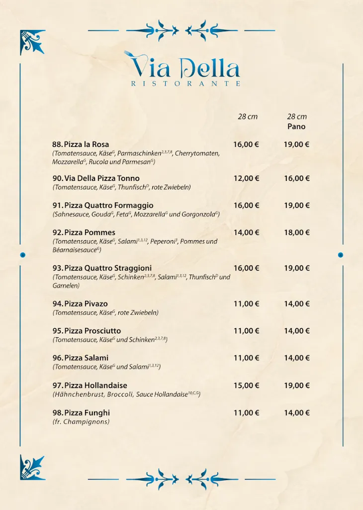 Menu_Via Della Ristorante_Oeynhausen_image_2