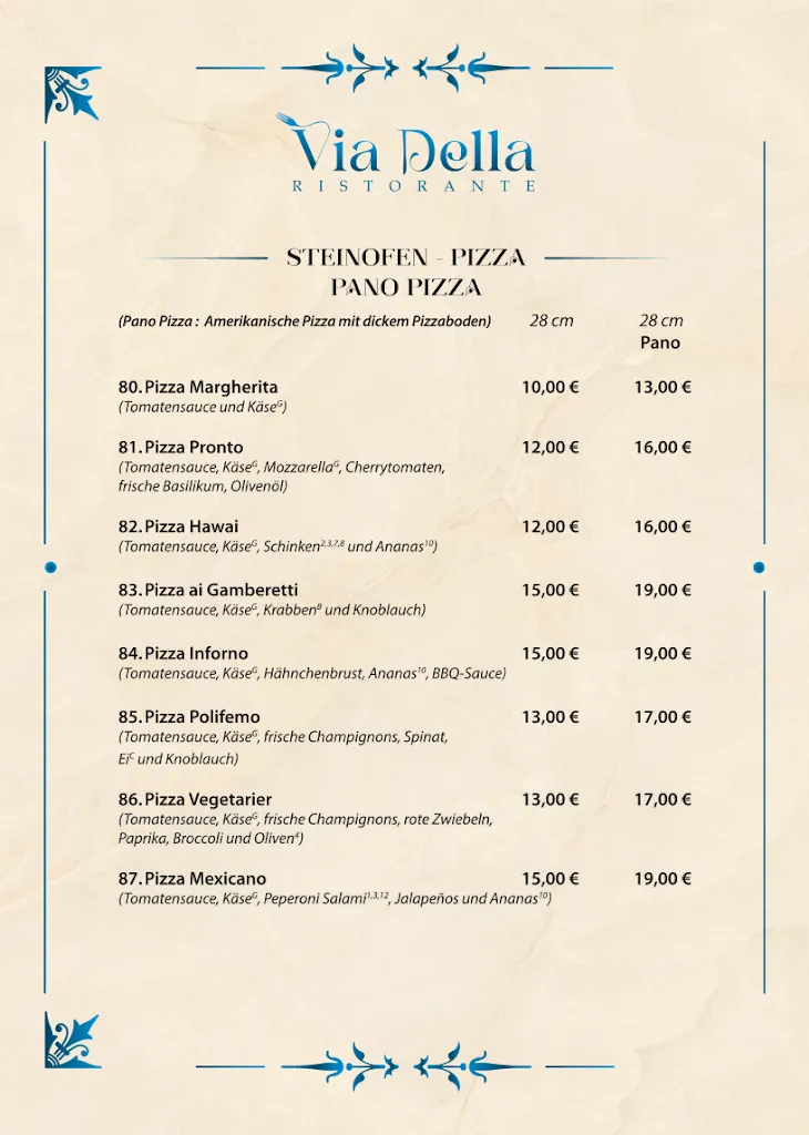 Menu_Via Della Ristorante_Oeynhausen_image_3