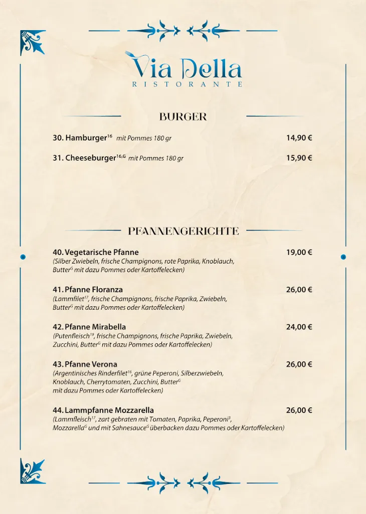 Menu_Via Della Ristorante_Oeynhausen_image_4