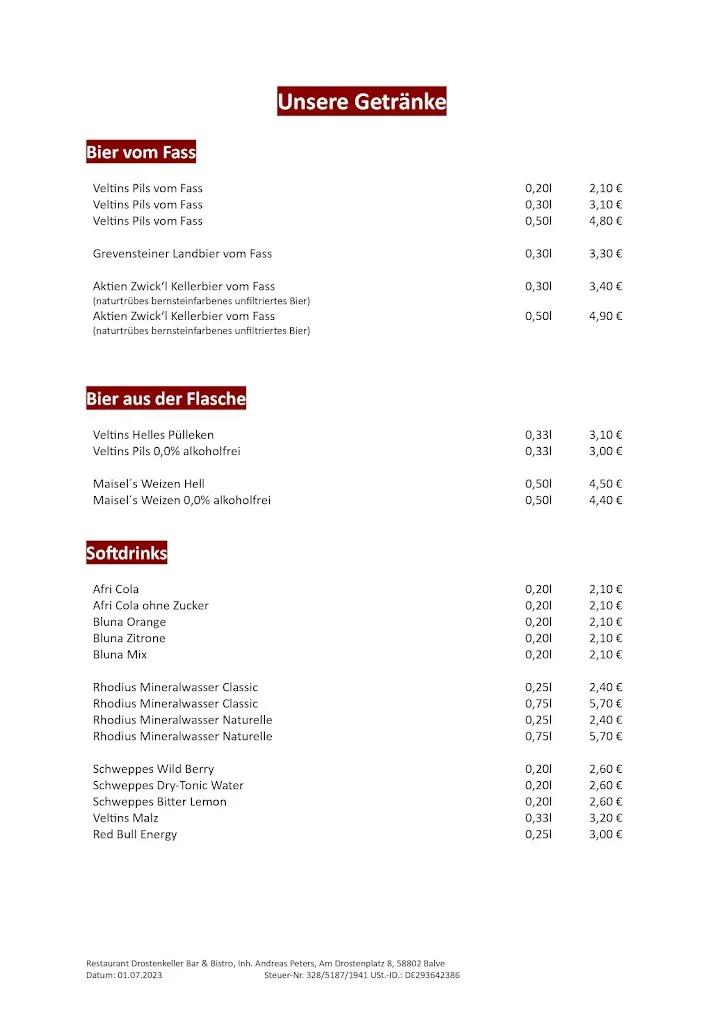 Menu_Restaurant Drostenkeller Bar und Bistro_Balve_image_1