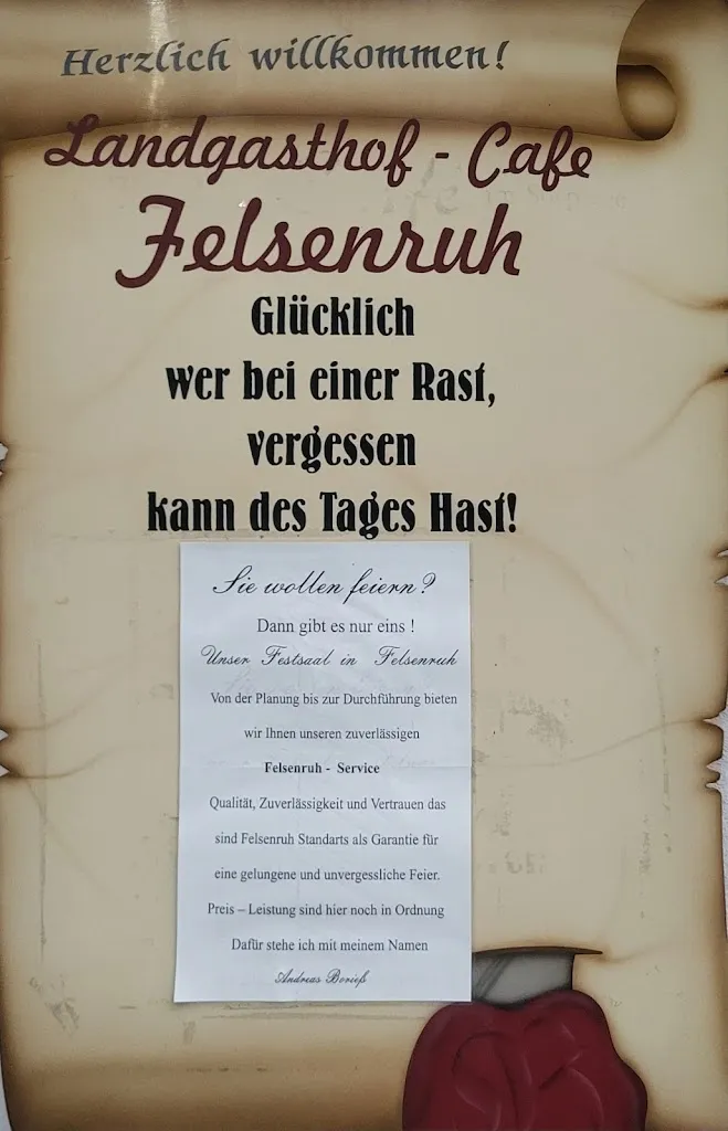 Menu_Landgasthof Felsenruh - Andreas Borieß_Balve_image_1