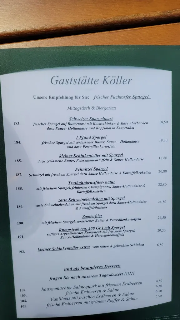 Menu_Gaststätte Haus Köller_Beckum_image_1
