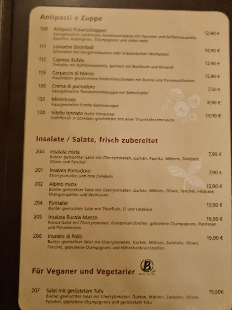 Menu_Pulverschoppen - La Cucina Italiana_Beckum_image_1