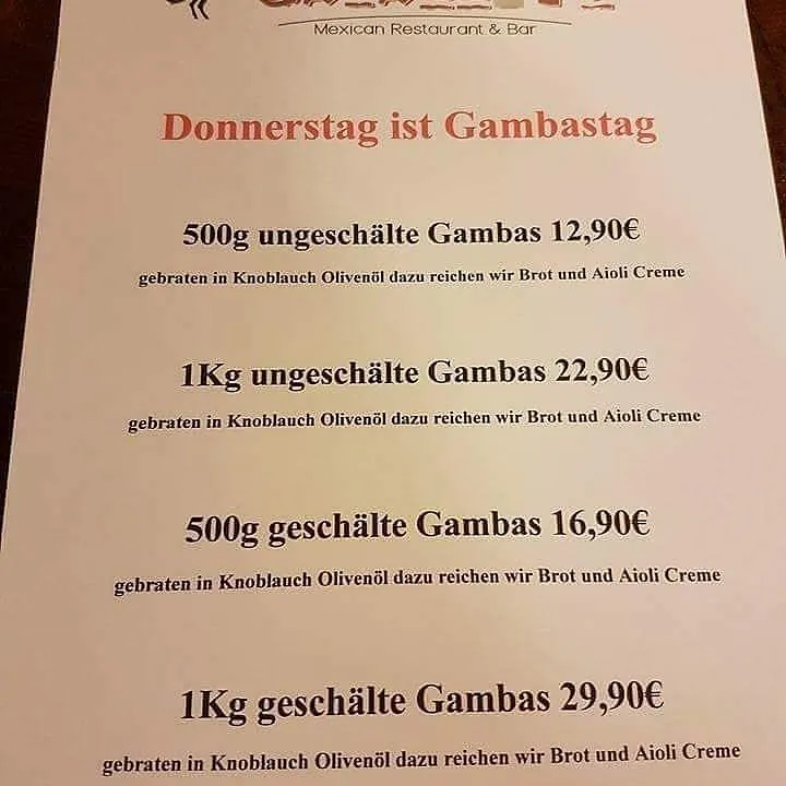 Menu_Caballito Mexican Restaurant & Bar - Bedburg_Bedburg_image_1